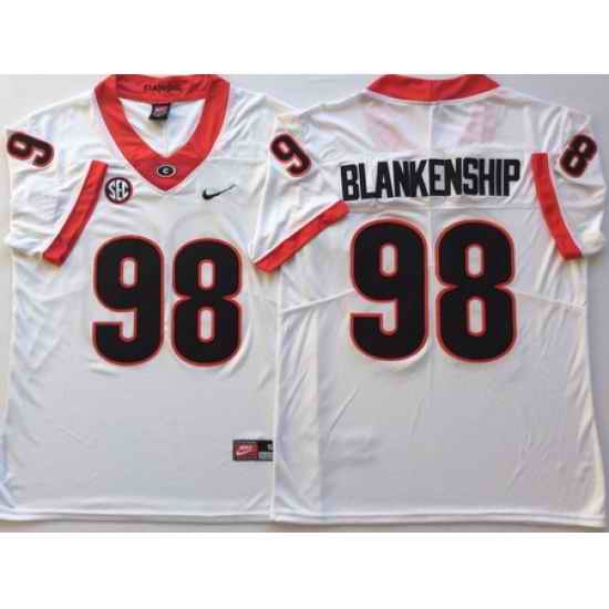 Georgia Bulldogs 98 Rodrigo Blankenship White Nike College Football Jersey